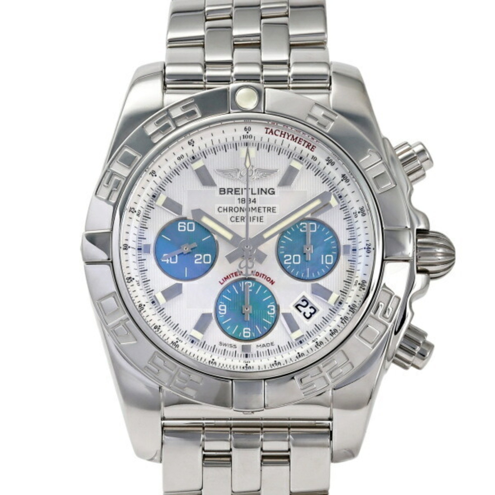 BREITLING Chronomat 44 Days Limited Edition 300 A011AJLPA White/Blue Dial Men's Watch