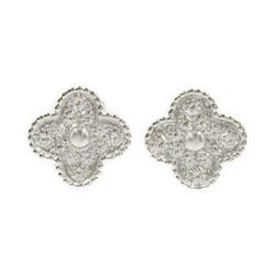 Van Cleef & Arpels Alhambra Earrings Diamond K18WG (White Gold) Ladies Clear