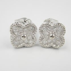 Van Cleef & Arpels Alhambra Earrings Diamond K18WG (White Gold) Ladies Clear