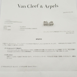 Van Cleef & Arpels Alhambra Earrings Diamond K18WG (White Gold) Ladies Clear