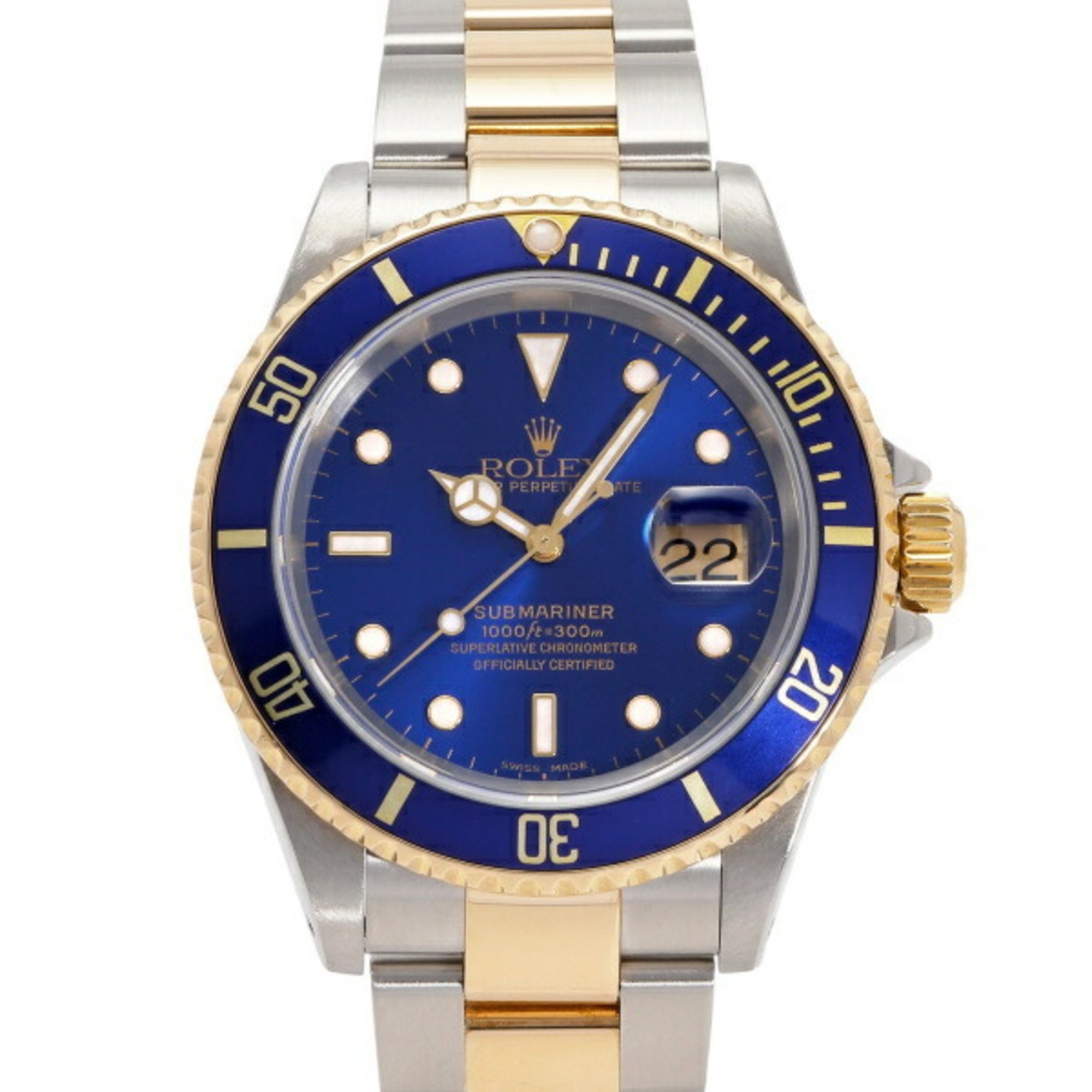 Rolex ROLEX Submariner Date 16613 Blue Dial Men's Watch