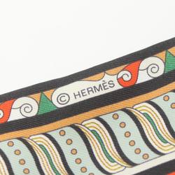 HERMES Twilly HARNAIS EN ROSACE Scarf Silk Women's Green Multicolor