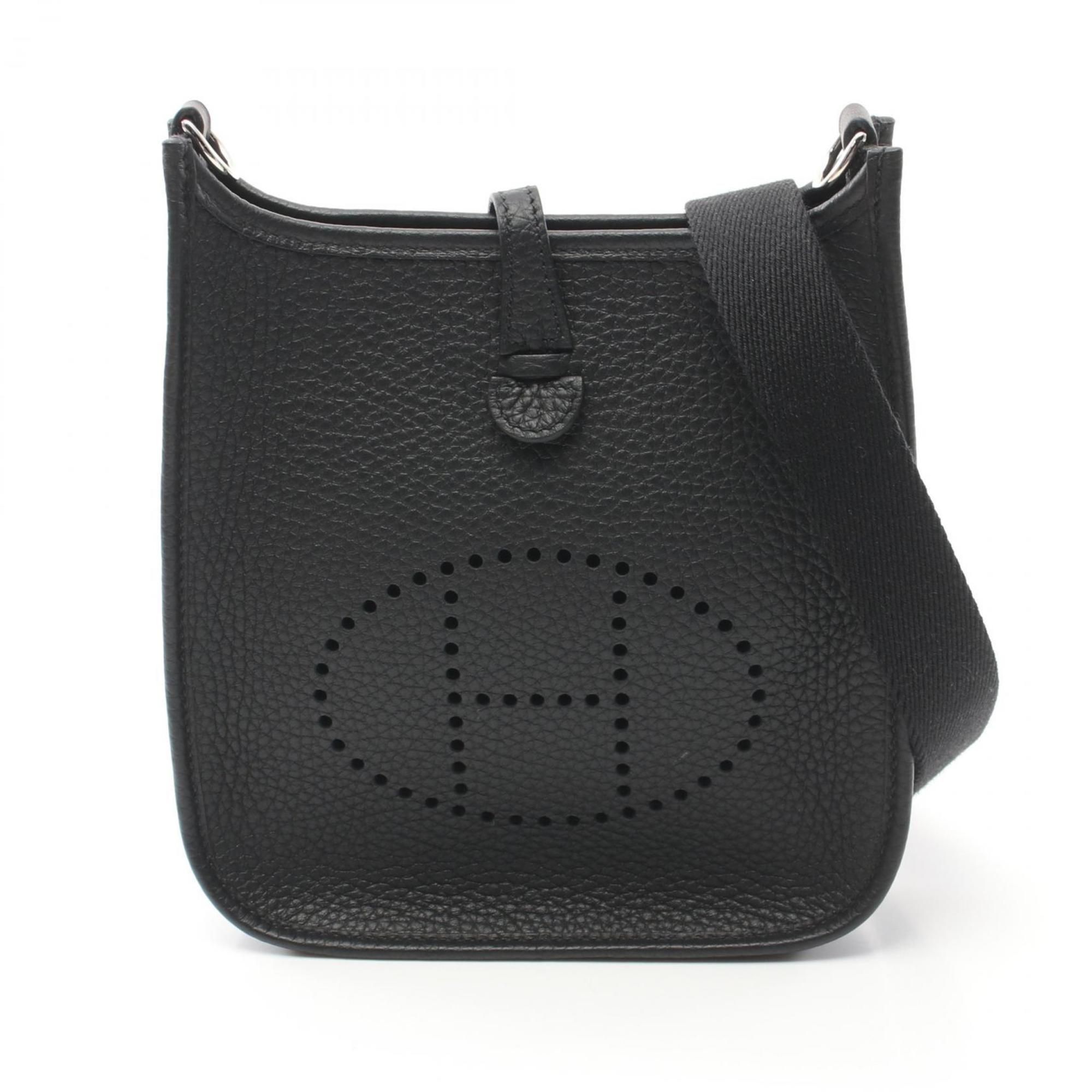 Hermes HERMES Evelyn TPM Shoulder Bag Taurillon Clemence Women's Black