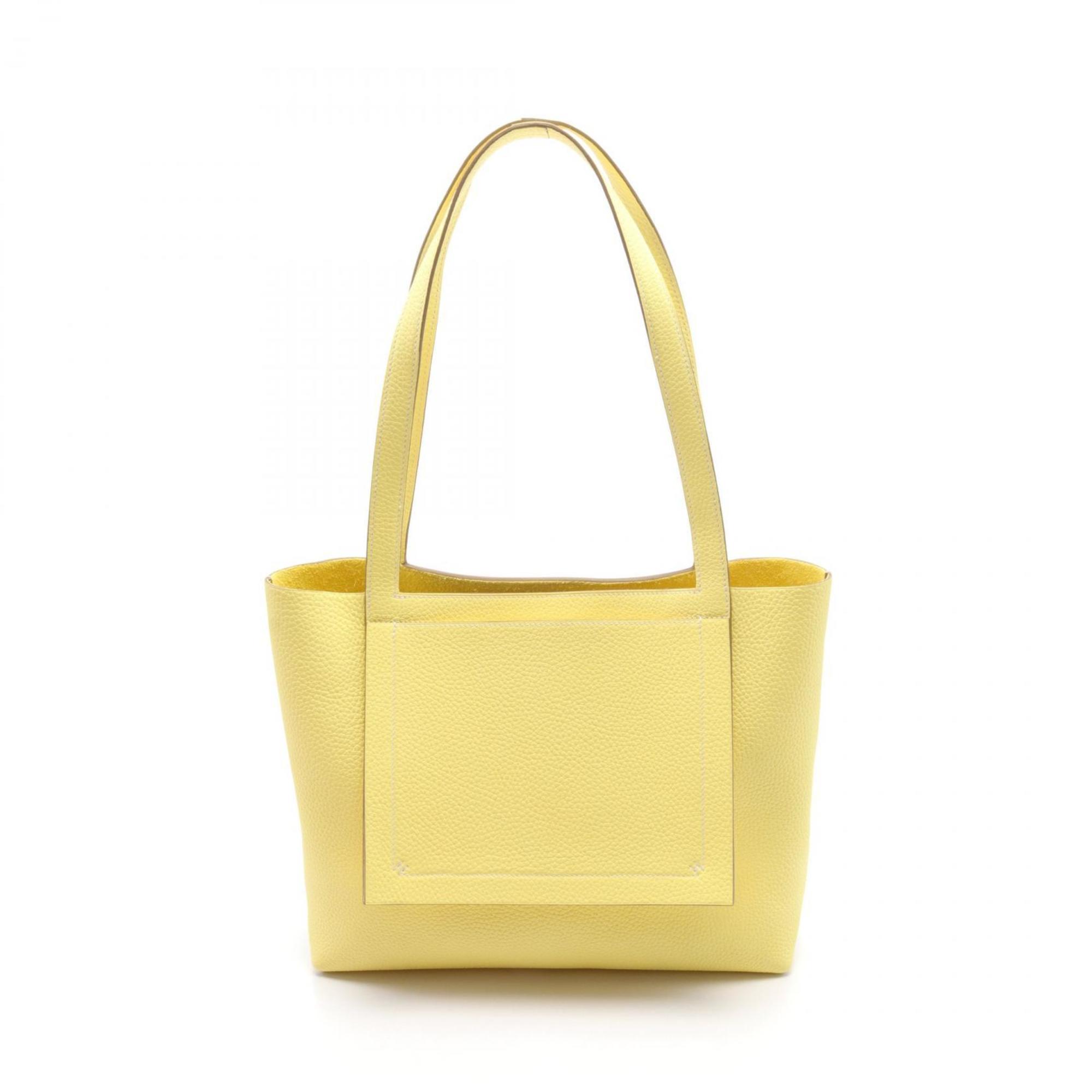 Hermes HERMES Cabasserie 31 Jaune Citron Tote Bag Taurillon Clemence Women's Yellow