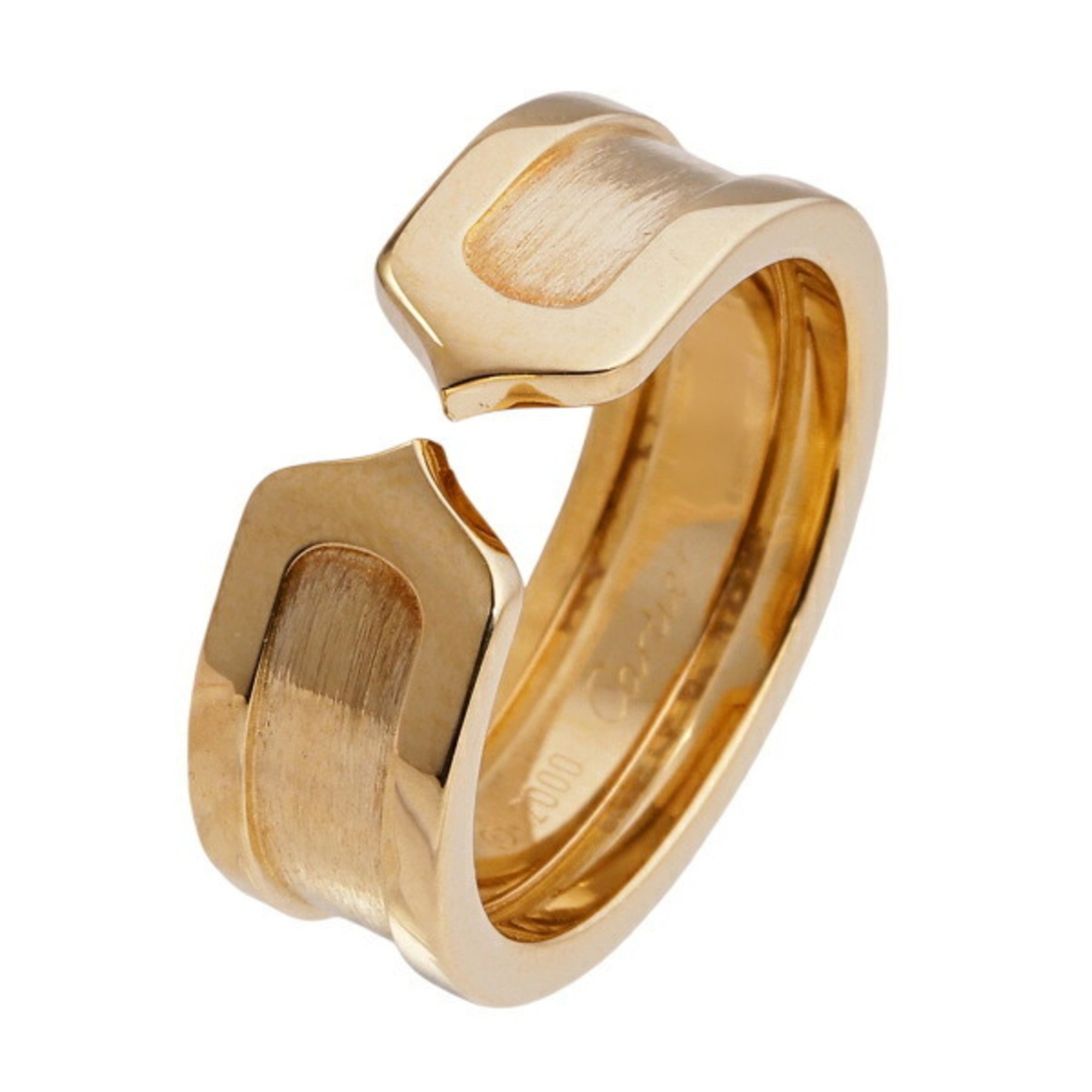 Cartier 2C C de K18YG Yellow Gold Ring