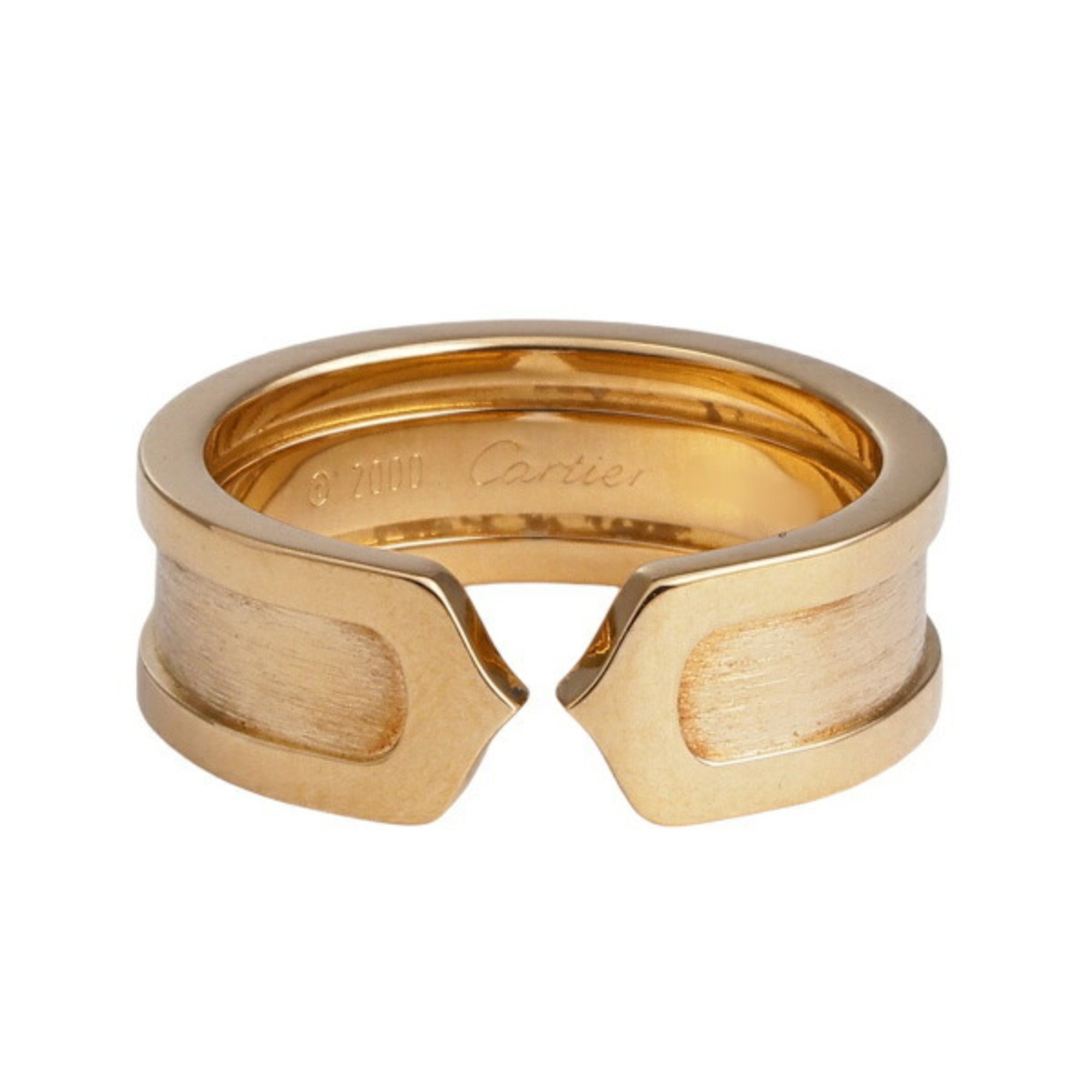 Cartier 2C C de K18YG Yellow Gold Ring