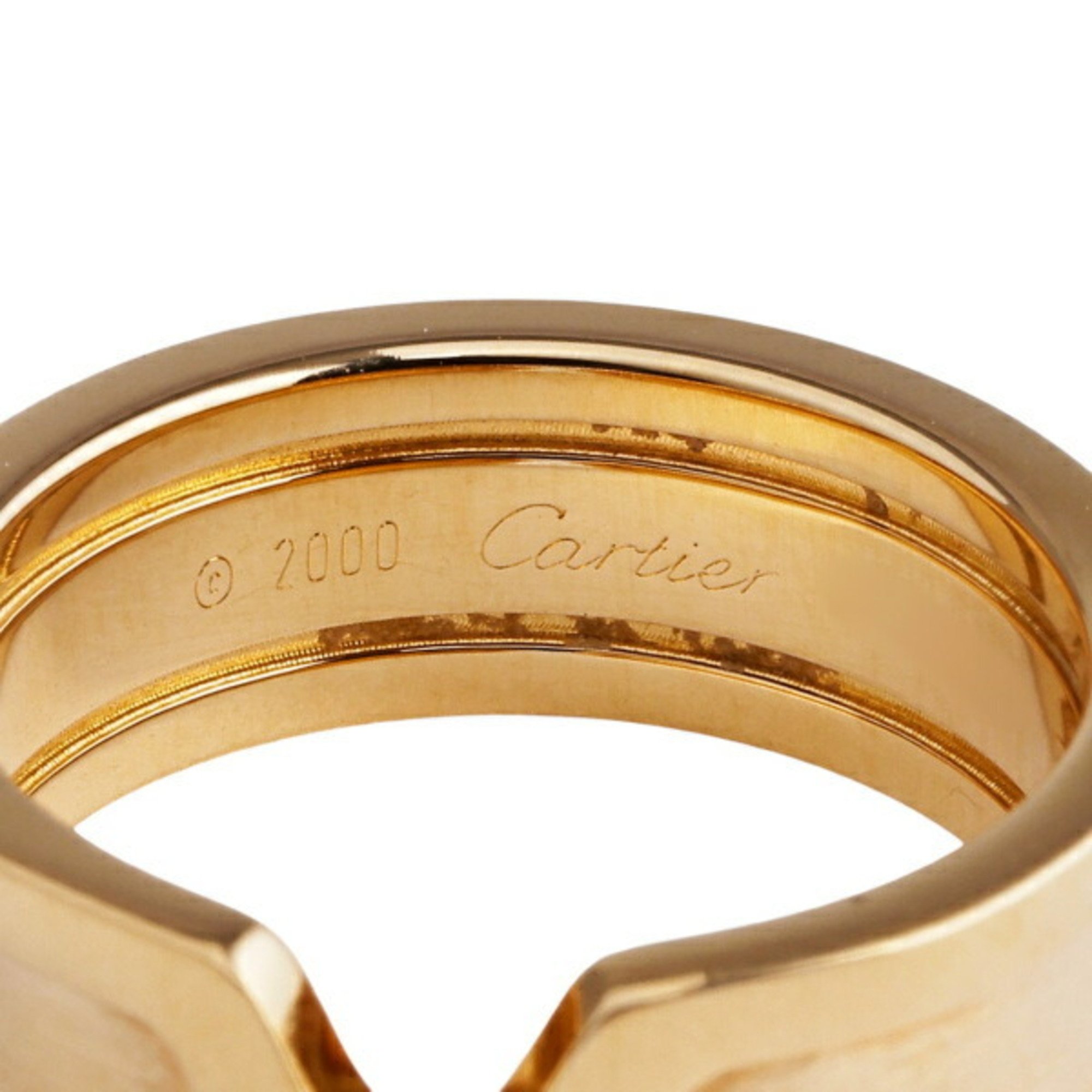 Cartier 2C C de K18YG Yellow Gold Ring