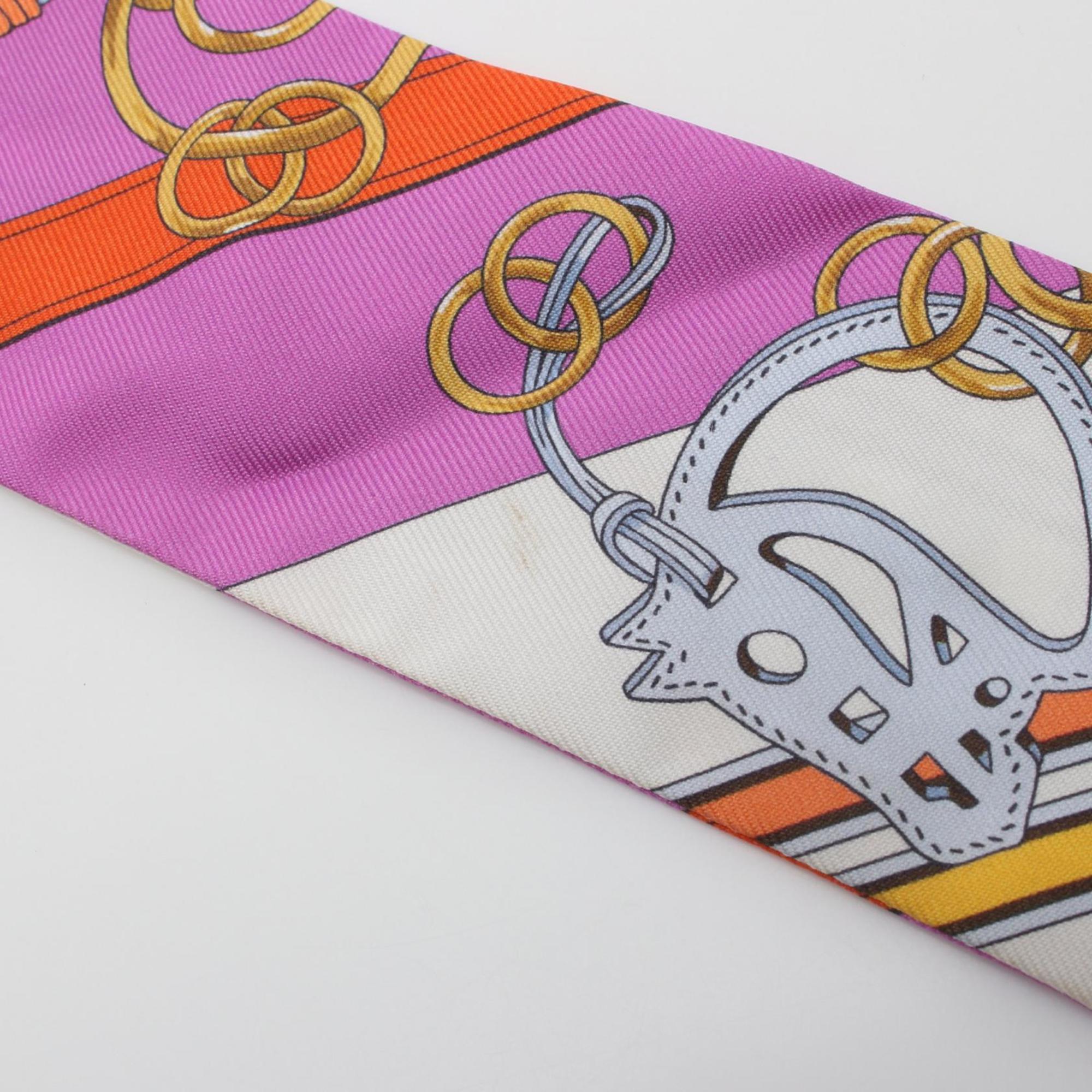 Hermes HERMES Twilly BRIDES ET GRIS Scarf Silk Women's Multicolor