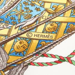 Hermes HERMES Carré 90 LES TAMBOURS Scarf Silk Women's Red Multicolor