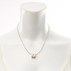 Hermes HERMES CAGE d'Ache H Cube Necklace Stainless Steel Women's Silver White