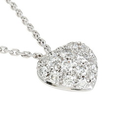 Cartier C Heart Pavé K18WG White Gold Necklace