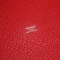 Hermes HERMES Picotin Lock GM Handbag Bag Taurillon Clemence Ladies Red □P 0912