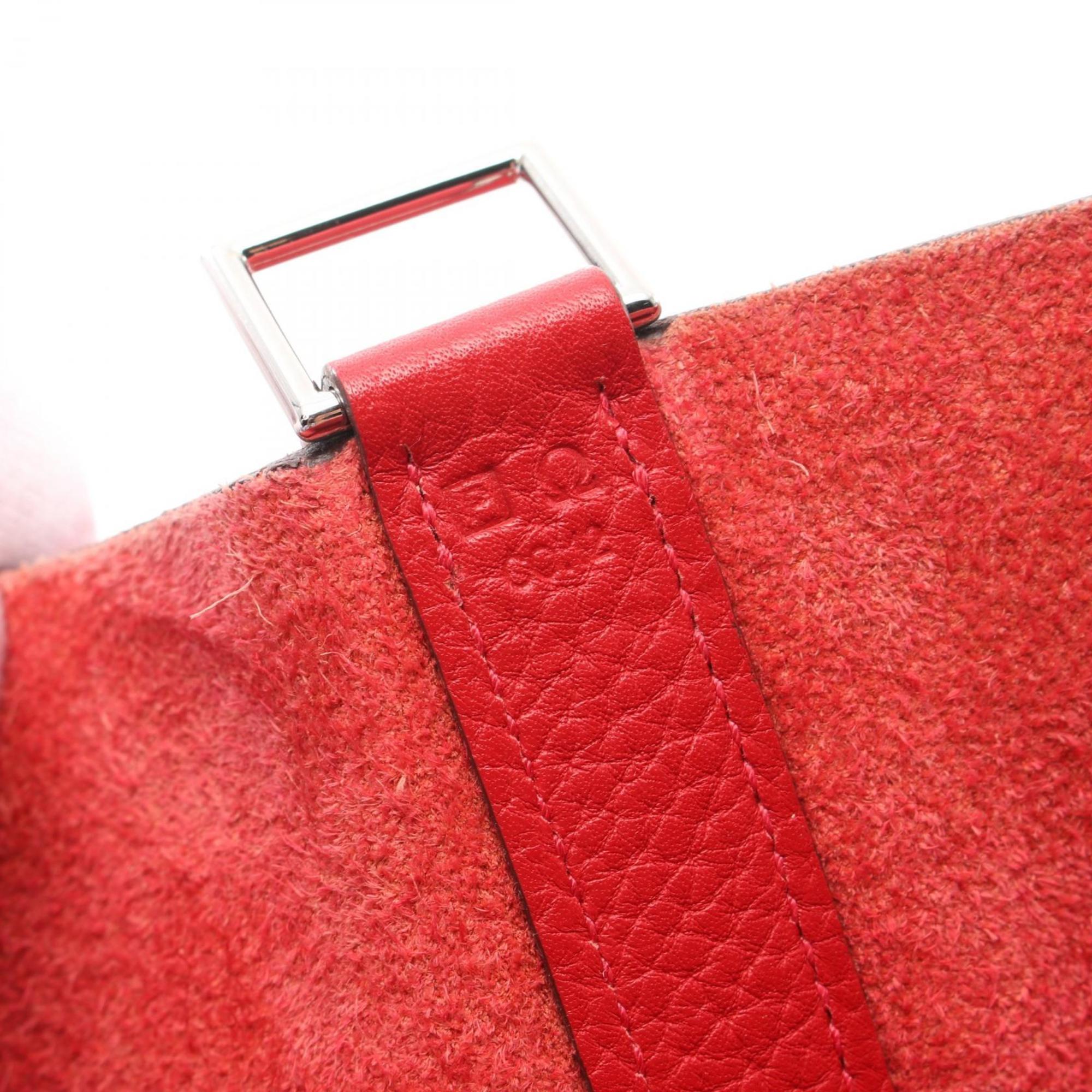 Hermes HERMES Picotin Lock GM Handbag Bag Taurillon Clemence Ladies Red □P 0912