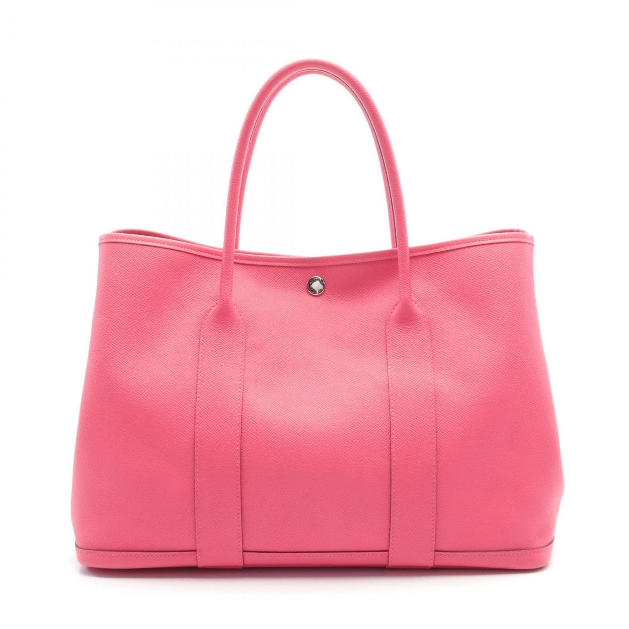 Hermes HERMES Garden PM Rose Lipstick Tote Bag Epsom Leather Women's Pink