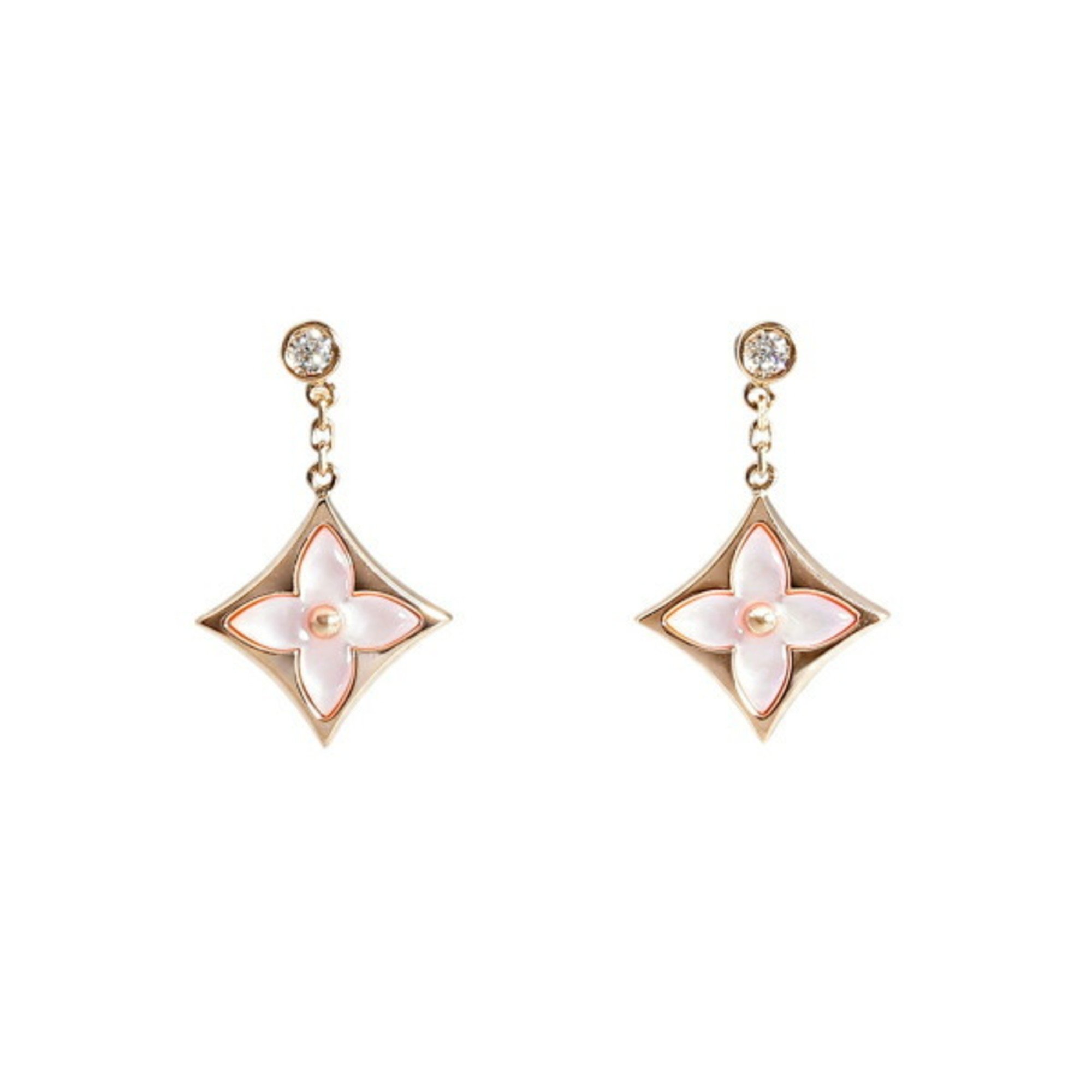 Louis Vuitton Star Blossom K18PG Pink Gold Earrings