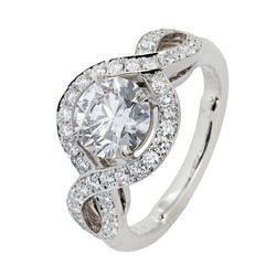 Harry Winston Lily Cluster Engagement Ring PT950