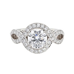 Harry Winston Lily Cluster Engagement Ring PT950