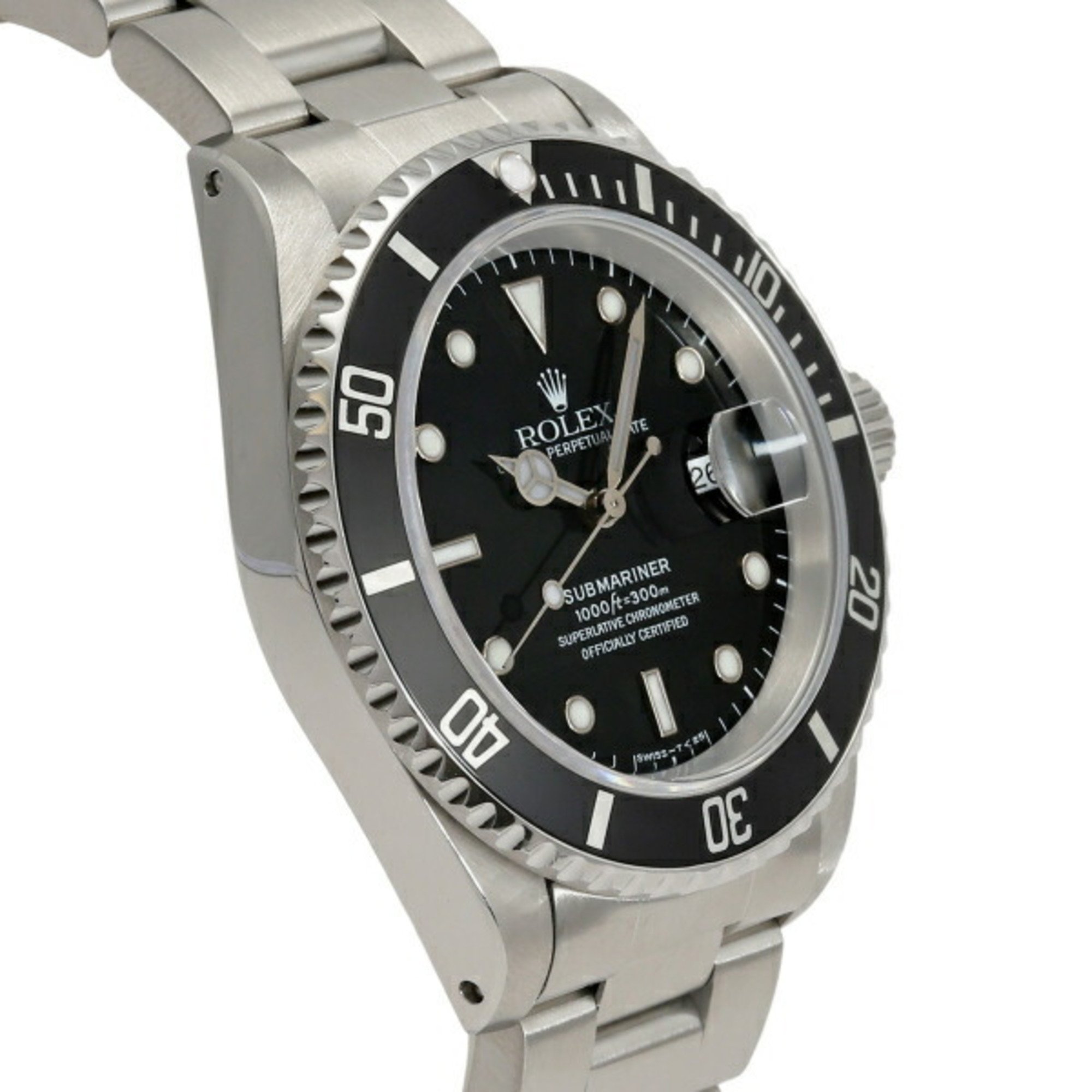 Rolex Submariner Date 16610 Black Dial Men's Watch