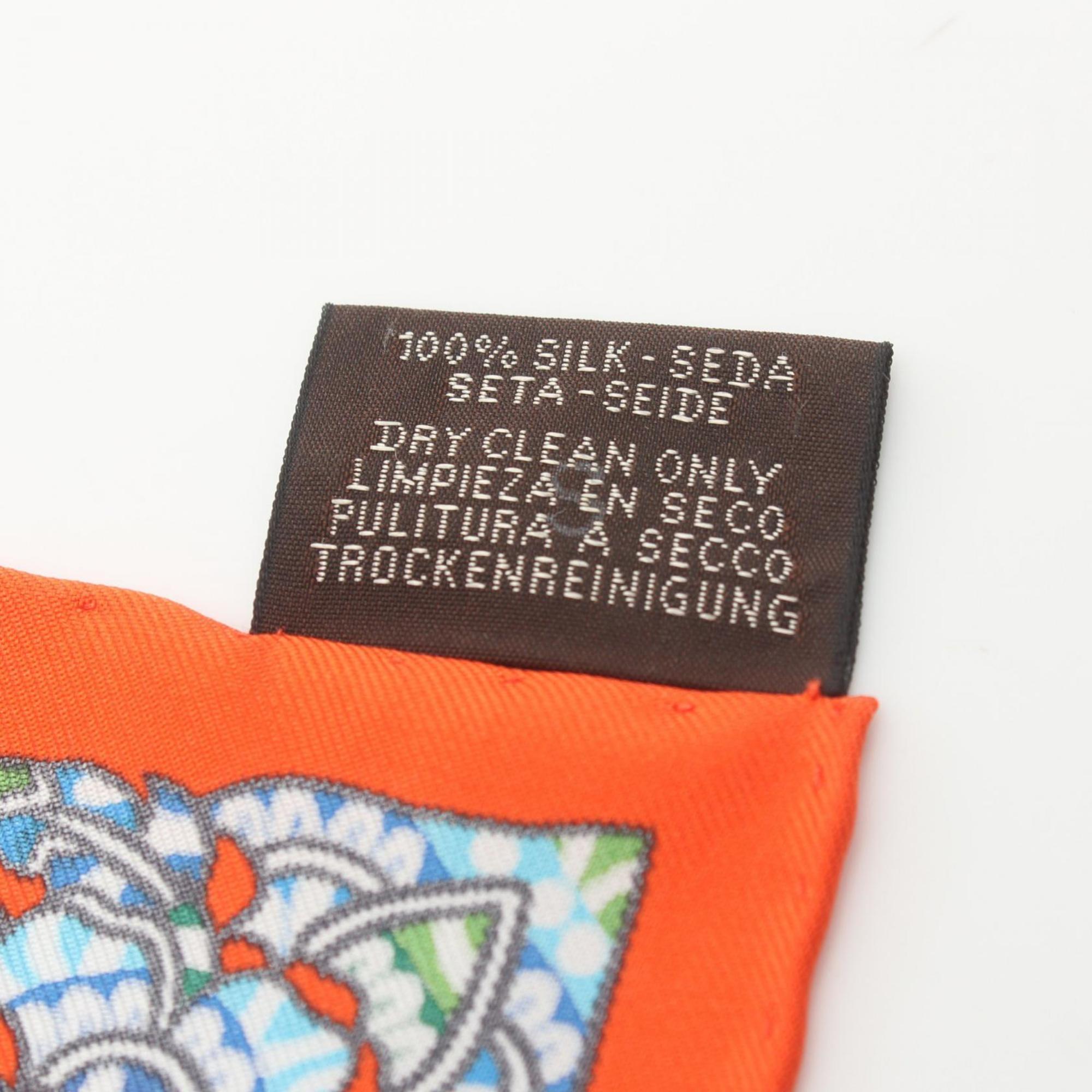 Hermes HERMES Carré 90 LALEGENDE DE LA FORET Scarf Silk Women's Orange Multicolor