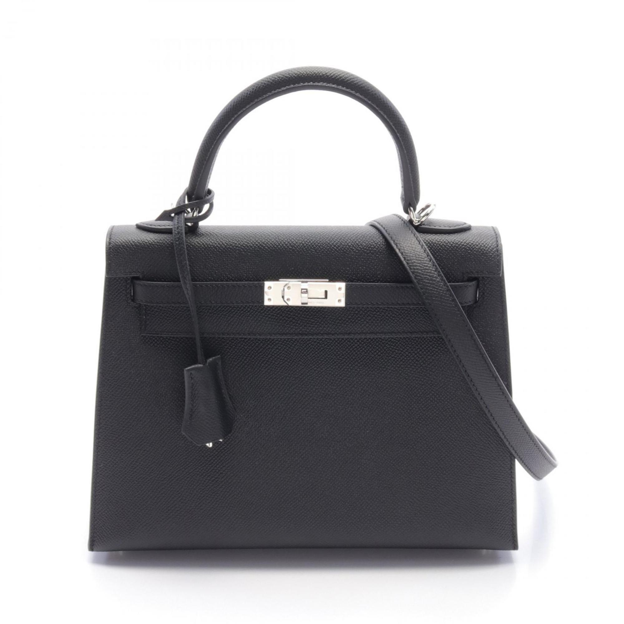 Hermes HERMES Kelly 25 Handbag Bag Epsom Leather Women's Black 038416CK