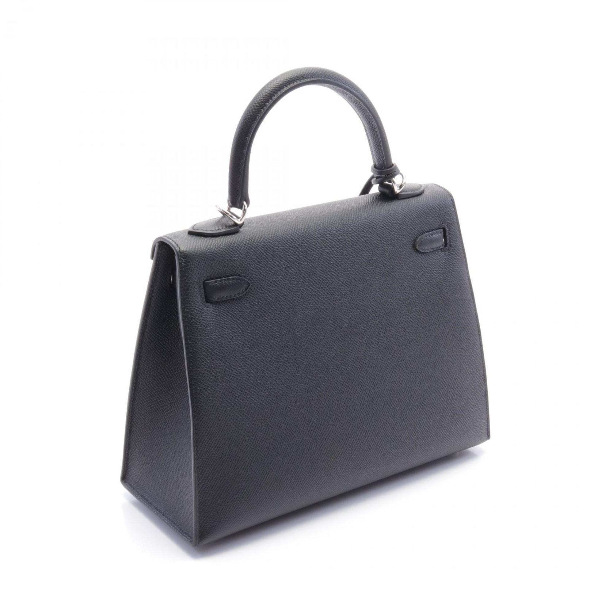 Hermes HERMES Kelly 25 Handbag Bag Epsom Leather Women's Black 038416CK