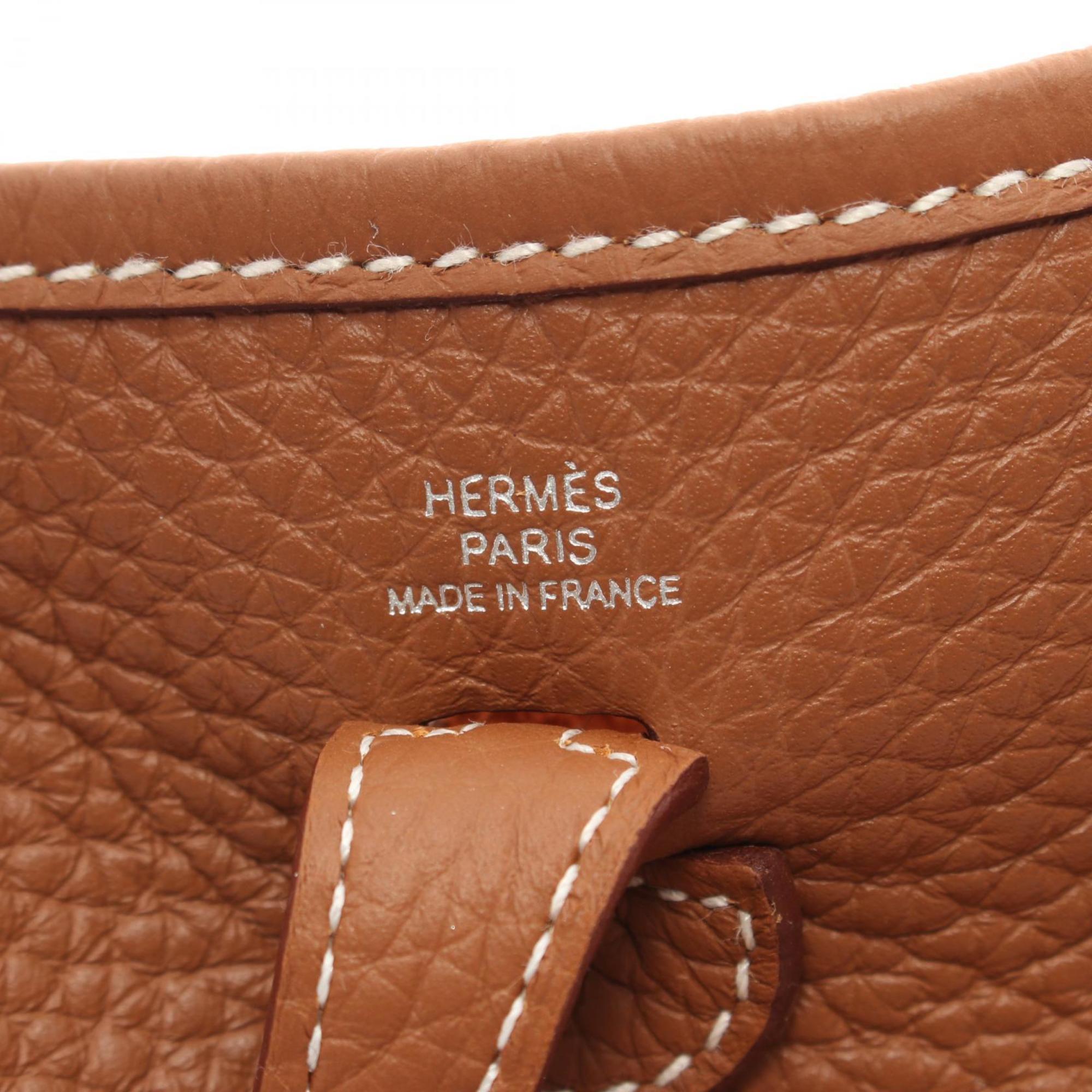 Hermes HERMES Evelyn TPM Gold Shoulder Bag Taurillon Clemence Women's Brown 069426CK