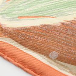 Hermes HERMES Carré 90 FEUX DU CIEL Scarf Silk Women's Orange Multicolor