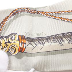 Hermes HERMES Twilly CAVAL CADES Scarf Silk Women's Beige Multicolor