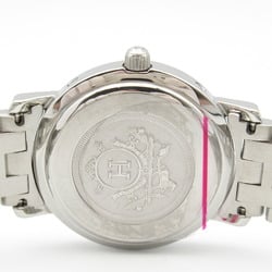 Hermes Clipper Watch GP (Gold Plated) Stainless Steel Ladies White CL4.220