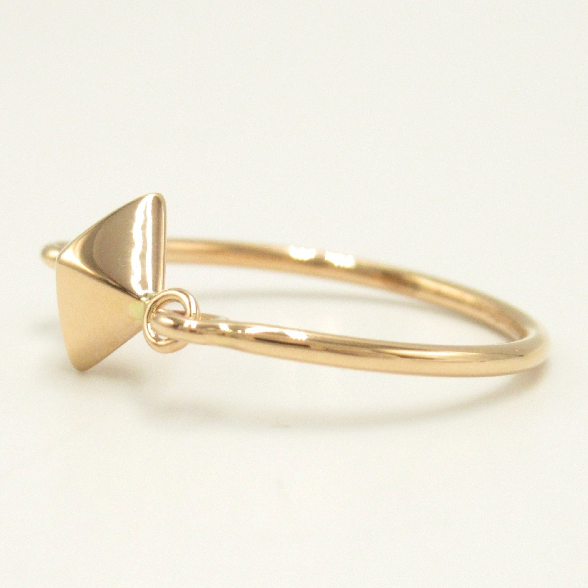 Hermes HERMES Medor Stud Pyramid Ring K18PG (Pink Gold) Women's Gold