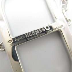 Hermes HERMES Diamond Necklace Silver 925 Women's Clear Brown