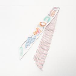 Hermes HERMES Twilly Chevaloscope Pointi Scarf Silk Women's White Multicolor H053954