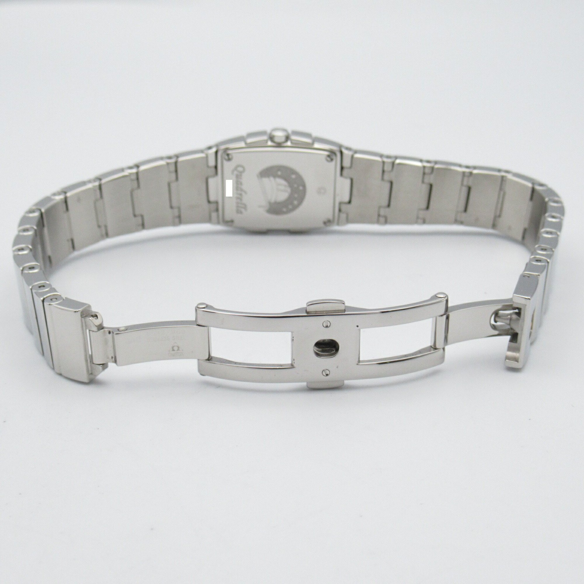 OMEGA Constellation Quadrella 8P Color Stone Watch Stainless Steel Ladies White Shell 1584.79