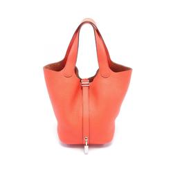 Hermes HERMES Picotin Lock PM Handbag Bag Taurillon Clemence Women's Orange