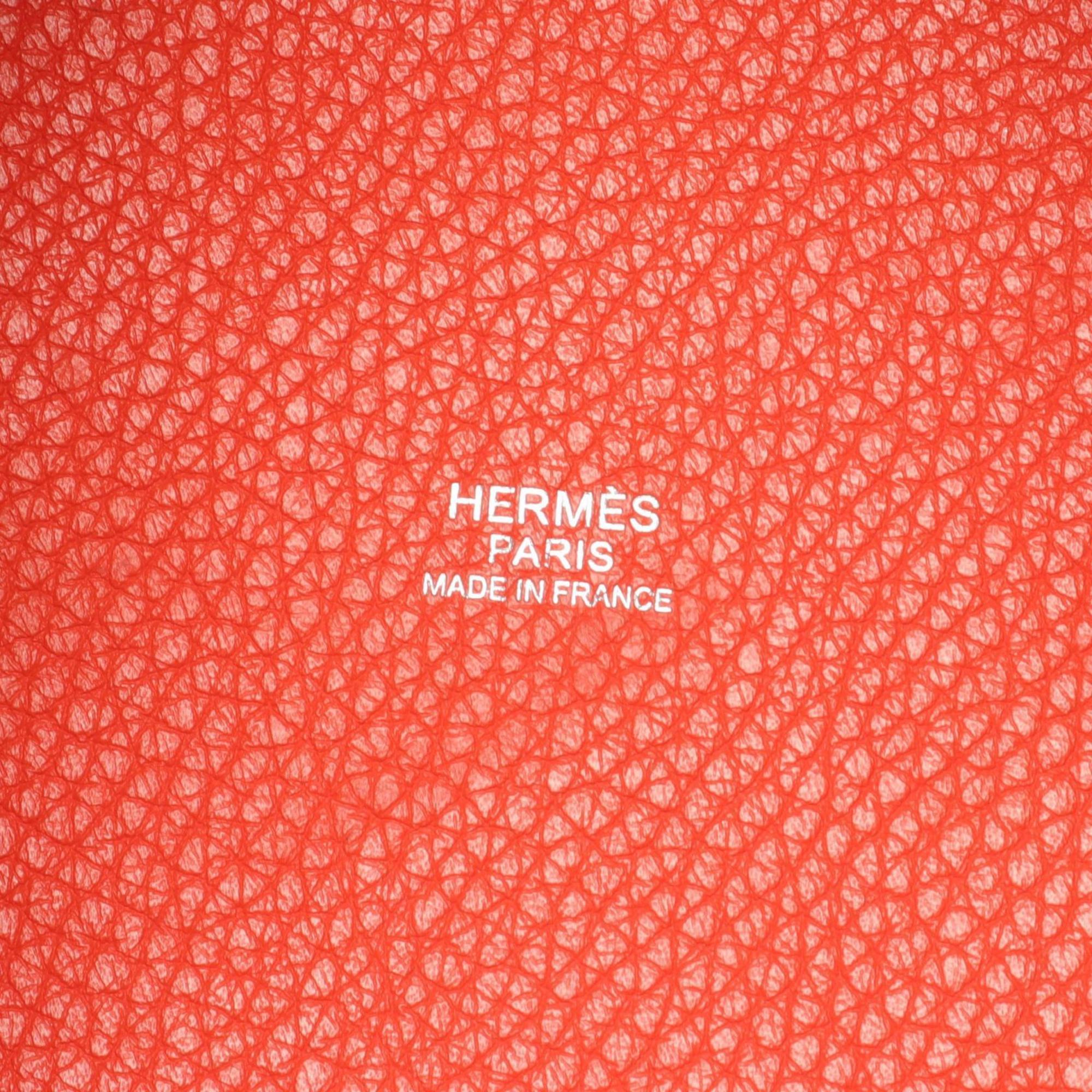 Hermes HERMES Picotin Lock PM Handbag Bag Taurillon Clemence Women's Orange