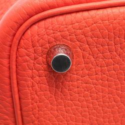 Hermes HERMES Picotin Lock PM Handbag Bag Taurillon Clemence Women's Orange