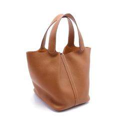 Hermes HERMES Picotin Lock GM Handbag Bag Taurillon Clemence Women's Brown