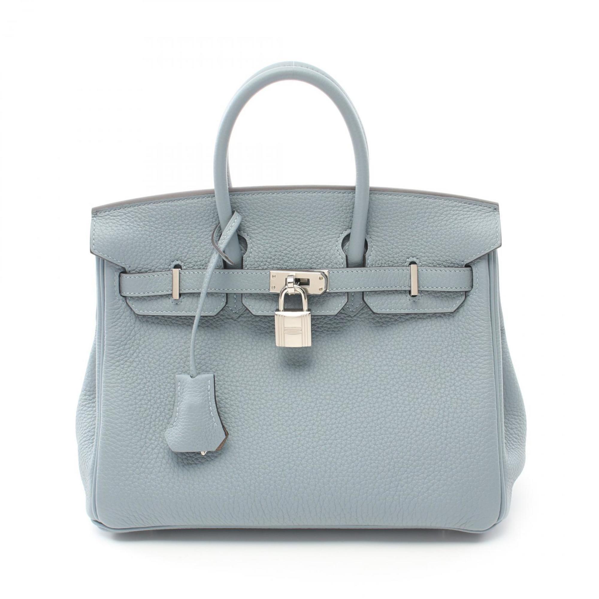 Hermes HERMES Birkin Verso 25 Handbag Bag Taurillon Clemence Women's Blue 076215CK