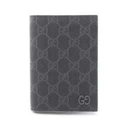 GUCCI GG Supreme Business Card Holder/Card Case Coated Canvas Men's Grey 795229FACQC1048