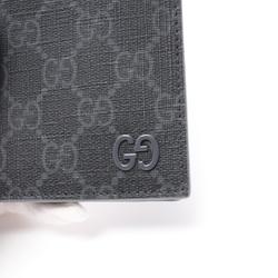 GUCCI GG Supreme Business Card Holder/Card Case Coated Canvas Men's Grey 795229FACQC1048