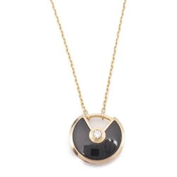 Cartier Amulet Onyx Diamond Necklace K18PG (Pink Gold) Ladies Clear Black