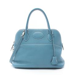 Hermes HERMES Bolide 31 Handbag Bag Taurillon Clemence Women's Blue