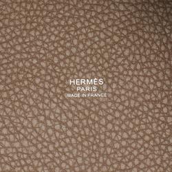 Hermes HERMES Picotin Lock PM Etoupe Handbag Bag Taurillon Clemence Women's Brown