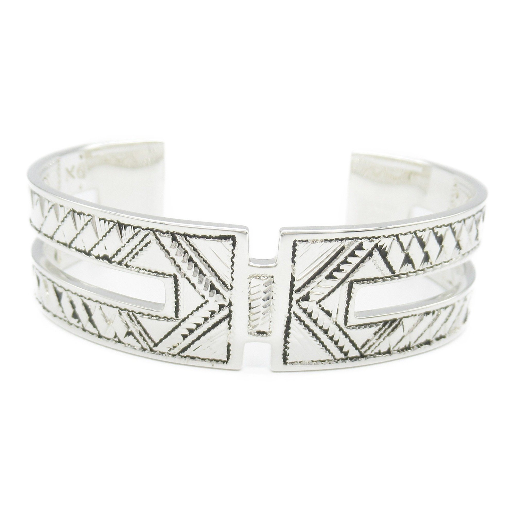 Hermes Touareg T4 Bangle Silver 925 Women's