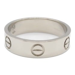 Cartier Love Ring, K18WG (White Gold), Men's, Women's, Silver, B4084758