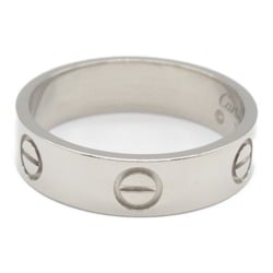 Cartier Love Ring, K18WG (White Gold), Men's, Women's, Silver, B4084758