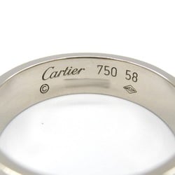 Cartier Love Ring, K18WG (White Gold), Men's, Women's, Silver, B4084758