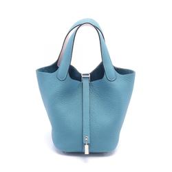 Hermes HERMES Picotin Lock Eclat PM Handbag Bag Taurillon Clemence Women's Blue