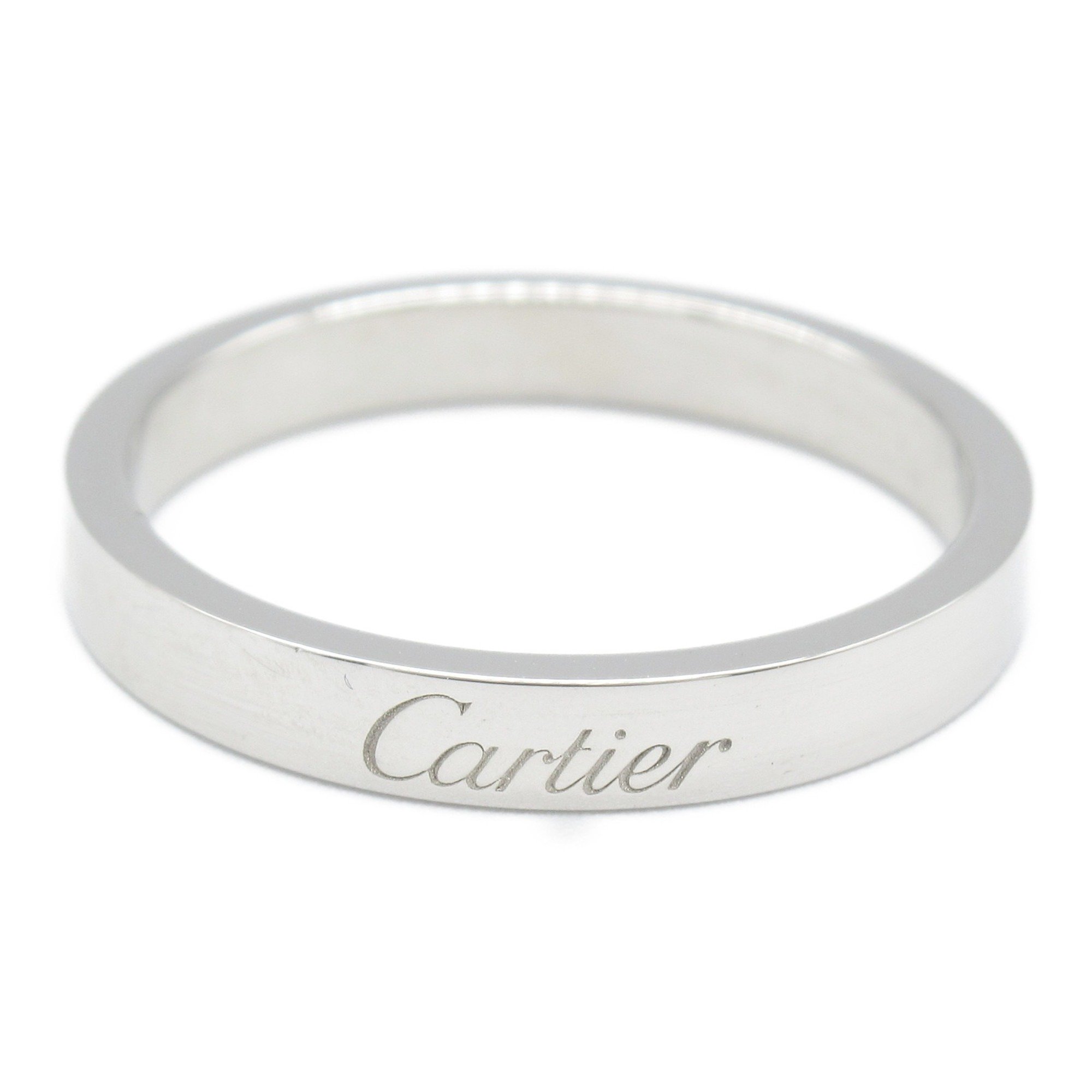 Cartier Engraved Ring, Pt950 Platinum, Men's, Women's, Silver