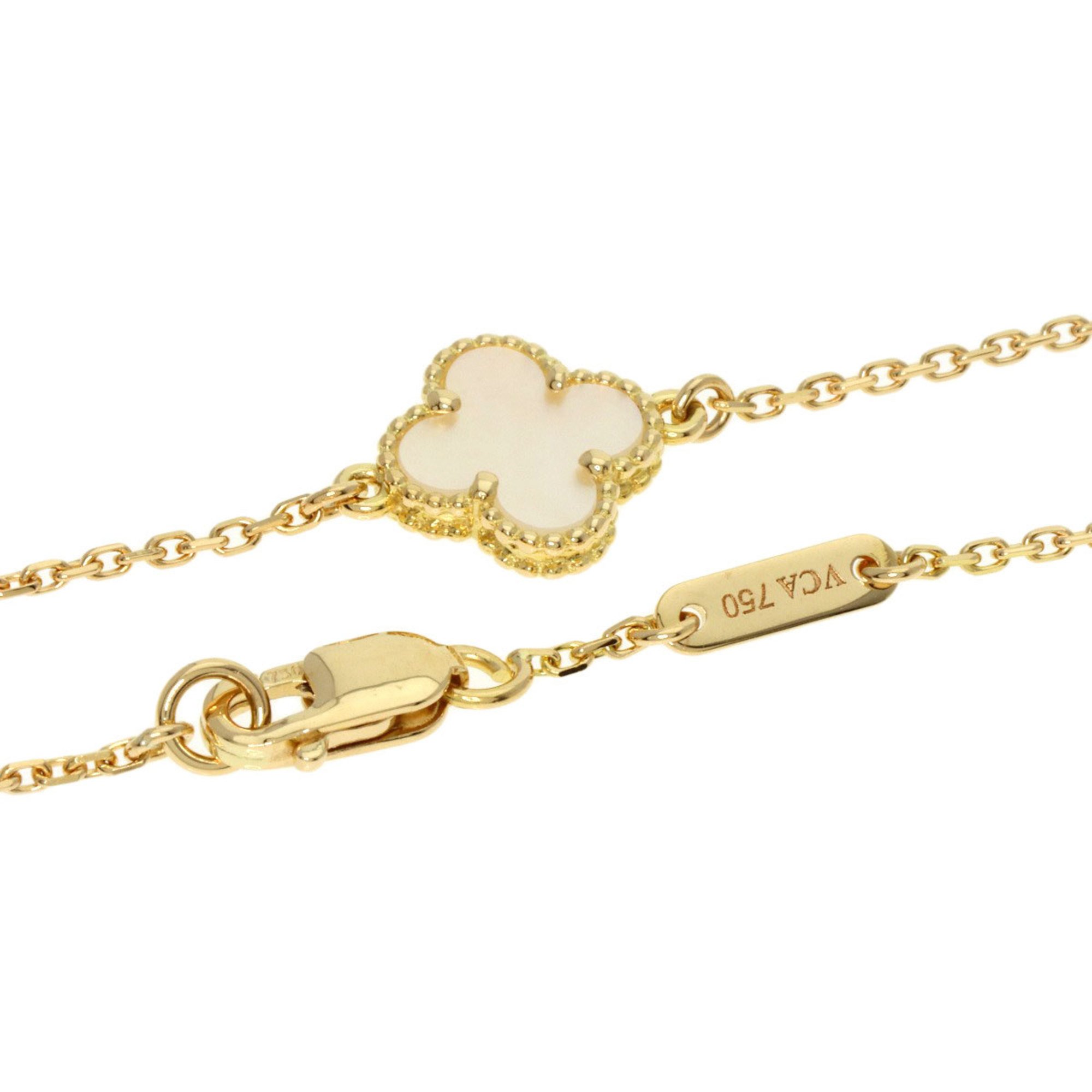 Van Cleef & Arpels Sweet Alhambra Shell Bracelet, 18K Yellow Gold, Women's,